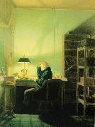Georg Friedrich Kersting Lesender Mann beim Lampenlicht Germany oil painting artist
